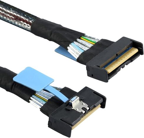 High Speed 8i 74P Male to 2xSFF 8654 4I Male Extension Cable Adapter Cable Data Transfer Server Cable in Saudi Arabia
