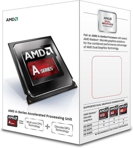 AMD A8-6500 Richland 4.1GHz Socket FM2 65W معالج سطح المكتب رباعي النواة AMD RADEON HD AD6500EKHLBOX (متجدد) in Saudi Arabia
