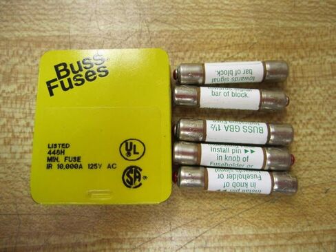 Bussmann GBA-1-1/2 BUSS FUSE 1-1/2A 125V GBA112 (حزمة 5) in Saudi Arabia