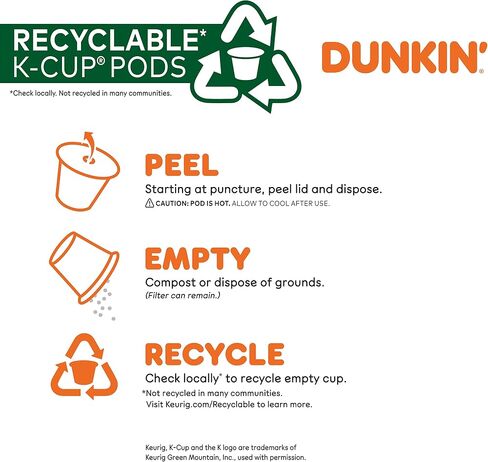Dunkin 'Decaf Medium Roast Coffee ، 60 Keurig K-Cup Pods in Saudi Arabia