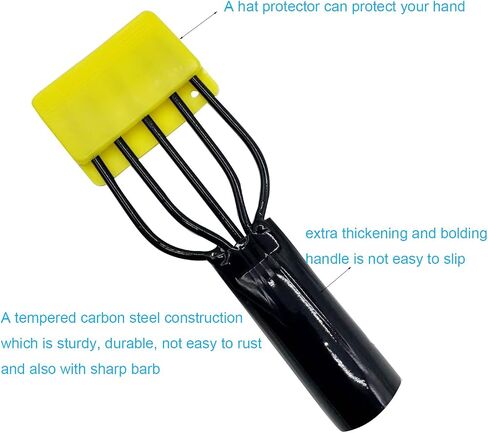 Pack of 2 Fishing Harpoon with Gig Gaff Hook Barb 4/5 Prong Fishing Rod Fish Spear Gaffs for Hunting Fish Frog in Kuwait