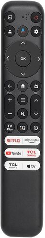 RC813 Voice Remote Control ، من أجل TCL Google TV Remote Control ، يأتي مع 6 مفاتيح اختصار. متوافق مع TCL 4K QLED/UHD/QD-MINI SERIS in Kuwait