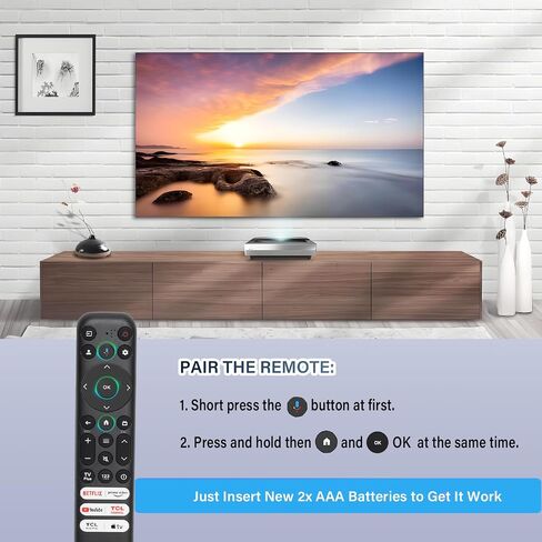 RC813 Voice Remote Control ، من أجل TCL Google TV Remote Control ، يأتي مع 6 مفاتيح اختصار. متوافق مع TCL 4K QLED/UHD/QD-MINI SERIS in Kuwait