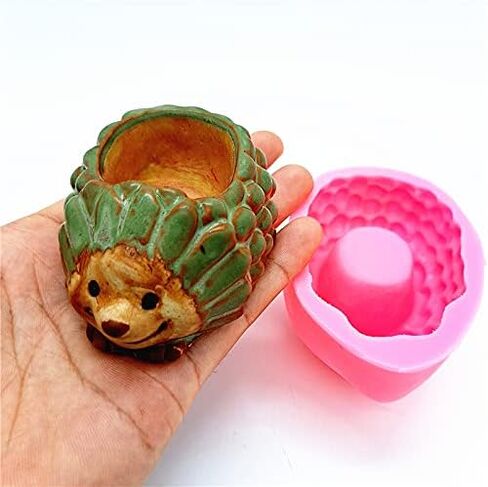 Globe Shape Concrete Flower Pot Mold Succulent Planter Vase Silicone Mold Candle Pen Holder Mold Epoxy Resin Plaster Cement Clay Mould in Kuwait