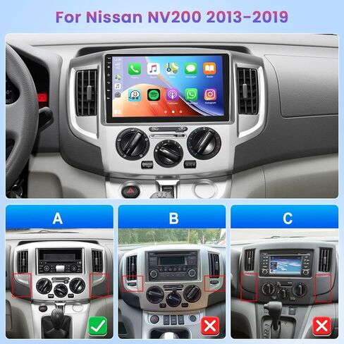 Radio Car Radio for Nissan NV200 2013-2019 ، Android 15 Car Stereo Wireless Carplay ، Roinvou 9 Inch Touch الشاشة لـ NV200 Bluetooth Radio Android Auto WiFi GPS 2G RAM 64G ROM in Saudi Arabia