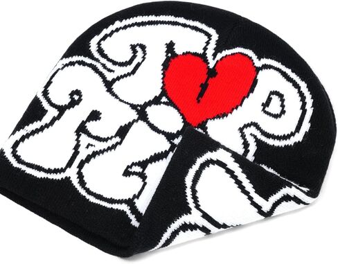 2THESTARS Beanies Y2K، قبعة جرافيك Y2K، تصميم عنكبوت كروشيه، محبوك للدفء والراحة والملمس الناعم، ملابس الشارع in Kuwait