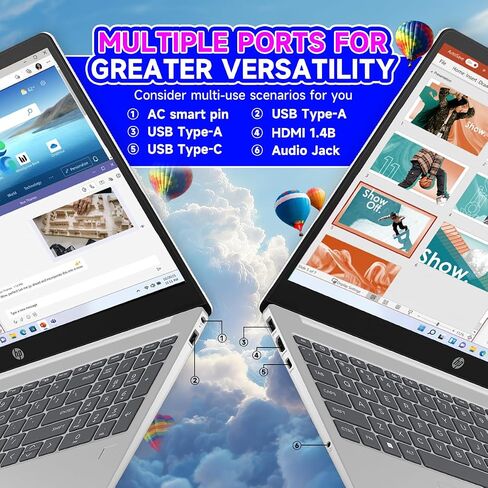 HP 17 inch Touchscreen Laptop, 17.3" HD+ Anti-Glare Display, AMD Ryzen 5 7530U, 32GB DDR4 RAM, 1TB SSD, AMD Radeon Graphics, Windows 11 Pro, Numeric Keypad, w/Accessories in Kuwait