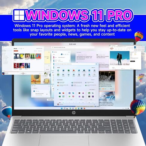 HP 17 inch Touchscreen Laptop, 17.3" HD+ Anti-Glare Display, AMD Ryzen 5 7530U, 32GB DDR4 RAM, 1TB SSD, AMD Radeon Graphics, Windows 11 Pro, Numeric Keypad, w/Accessories in Kuwait