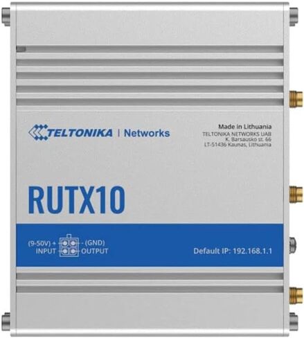 Teltonika RUTX10000200 - RUTX10 Professional Wireless Router, 4 x Gigabit Ethernet Ports, Remote Management (Modem Only - Prime) (Renewed) in Saudi Arabia