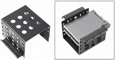 2.5 بوصة رف التثبيت HDD لتخزين محرك الأقراص الثابتة مع تصميم جوفاء لاستخدام الكمبيوتر المحمول ، الأسود in Kuwait