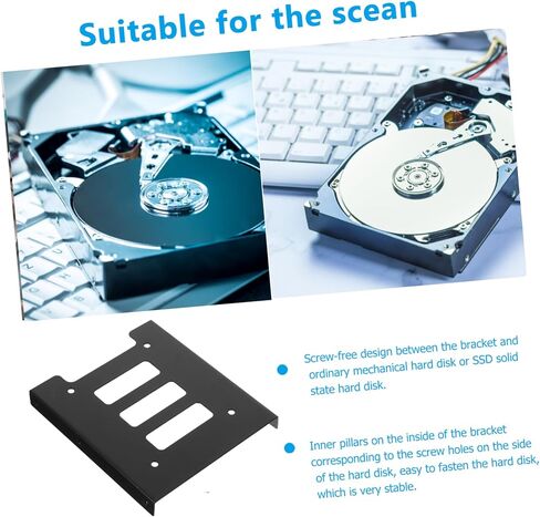 12PCS SSD HARD DRIVE ADAPTER BRACKET تصميم المسمار المتوافق لسهولة التثبيت بناء الحديد متينة لتركيب موثوق in Kuwait