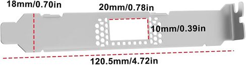 ECSING 2PCS قوس كامل 120.5x18 مم NIC قوس متوافق مع Mellanox CX455A MCX455A in Kuwait