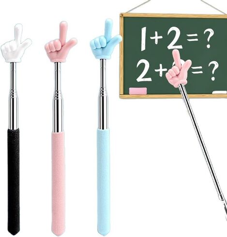 Teachers Pointer, Extendable Retractable Teaching, Retractable Handheld Presenter, Mini Hand Pointer for Teachers, Coach, Presenters, Extends to 39 Inches, (Pink) in Saudi Arabia