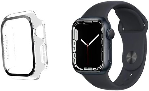 Compatible with Apple Watch Case 45mm,Slim Guard Bumper Full Coverage Hard PC Protective Cover HD Ultra-Thin Cover for iWatch Series 9/8/7 45mm (Clear) in Kuwait