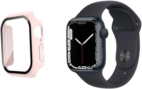 Compatible with Apple Watch Case 45mm,Slim Guard Bumper Full Coverage Hard PC Protective Cover HD Ultra-Thin Cover for iWatch Series 9/8/7 45mm (Clear) in Kuwait