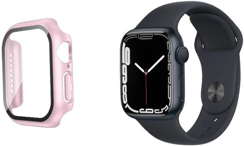 Compatible with Apple Watch Case 45mm,Slim Guard Bumper Full Coverage Hard PC Protective Cover HD Ultra-Thin Cover for iWatch Series 9/8/7 45mm (Clear) in Kuwait