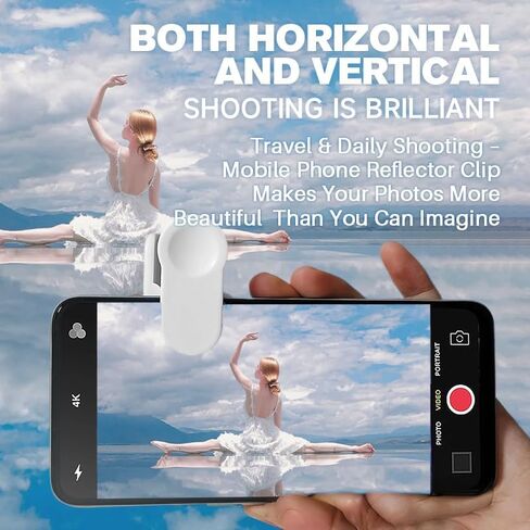 Weseecase Mirror Reflection Clip - التقاط انعكاسات مذهلة على الفور ، وتصميم سهلة للتصوير الفوتوغرافي للسفر والتقاط الصور الشخصية ، وعدسة الهاتف المحمولة لمبدعي وسائل التواصل الاجتماعي وعشاق التصوير الفوتوغرافي in Saudi Arabia