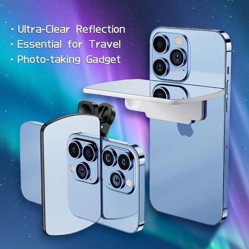 Weseecase Mirror Reflection Clip - التقاط انعكاسات مذهلة على الفور ، وتصميم سهلة للتصوير الفوتوغرافي للسفر والتقاط الصور الشخصية ، وعدسة الهاتف المحمولة لمبدعي وسائل التواصل الاجتماعي وعشاق التصوير الفوتوغرافي in Saudi Arabia