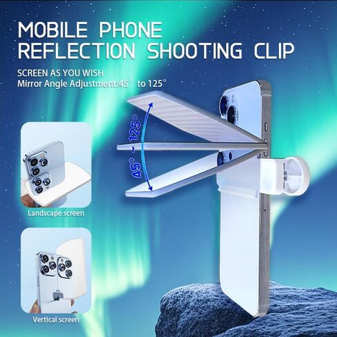 Weseecase Mirror Reflection Clip - التقاط انعكاسات مذهلة على الفور ، وتصميم سهلة للتصوير الفوتوغرافي للسفر والتقاط الصور الشخصية ، وعدسة الهاتف المحمولة لمبدعي وسائل التواصل الاجتماعي وعشاق التصوير الفوتوغرافي in Saudi Arabia