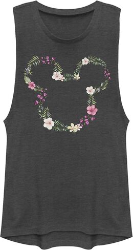 Disney Classic Floral Mickey Women's Racerback Tank Top in Kuwait