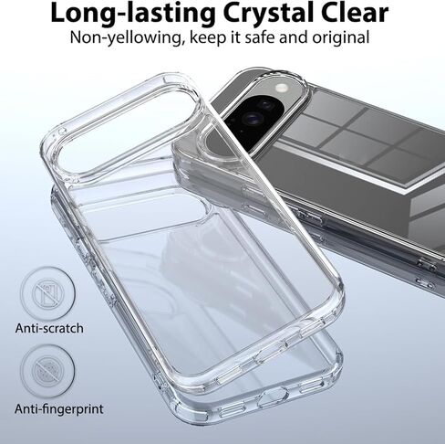 متوافق مع Case Pixel 10/10 Pro ، [مضادات الصفراء] فائقة الرقيقة النحيفة النحيفة الصدمة واضحة الصدمة Cover TPU Cover Cover Full Detrection Pumper Phone for Google Pixel 10/10 Pro in Saudi Arabia