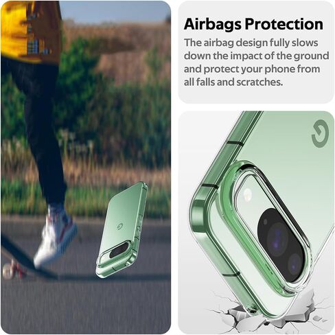 متوافق مع Case Pixel 10/10 Pro ، [مضادات الصفراء] فائقة الرقيقة النحيفة النحيفة الصدمة واضحة الصدمة Cover TPU Cover Cover Full Detrection Pumper Phone for Google Pixel 10/10 Pro in Saudi Arabia