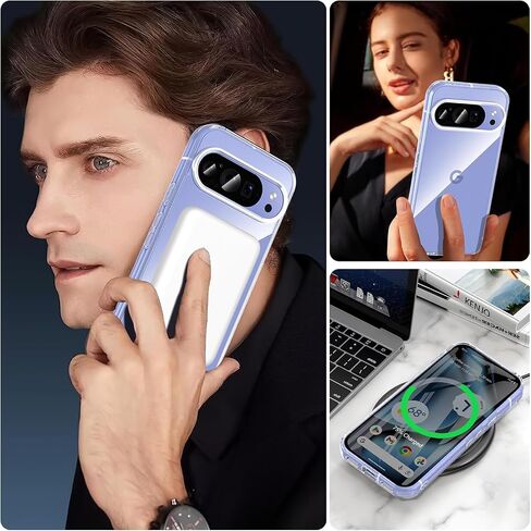 متوافق مع Case Pixel 10/10 Pro ، [مضادات الصفراء] فائقة الرقيقة النحيفة النحيفة الصدمة واضحة الصدمة Cover TPU Cover Cover Full Detrection Pumper Phone for Google Pixel 10/10 Pro in Saudi Arabia
