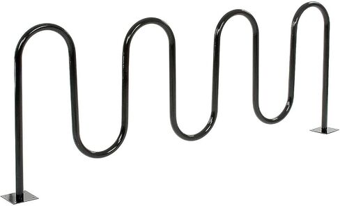 Global Industrial 94" L Wave Bike Rack, Fange Mount, 9-Bike Capacity, Powder Coated Steel, Black, Commercial Bike Rack for Stores, Parks, Schools and More in Saudi Arabia