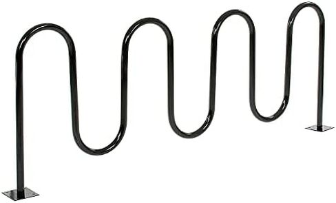 Global Industrial 94" L Wave Bike Rack, Fange Mount, 9-Bike Capacity, Powder Coated Steel, Black, Commercial Bike Rack for Stores, Parks, Schools and More in Saudi Arabia