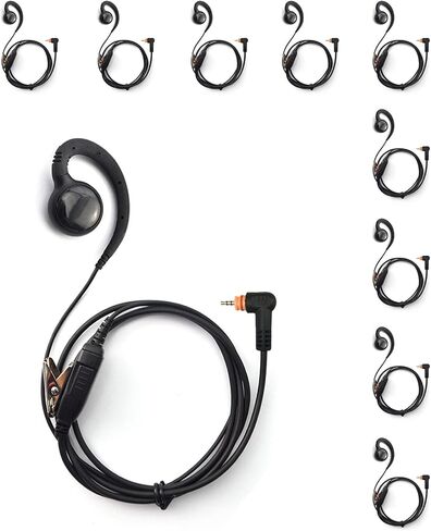 PROMAXPOWER [10-Pack] 1-Wire C-Shape Swivel Earpiece Headset with in-Line Mic & PTT Button for Motorola Two-Way Radios SL300, SL3500e, SL4000, SL7550e, SL7580, SL8550e, SL1K in Kuwait