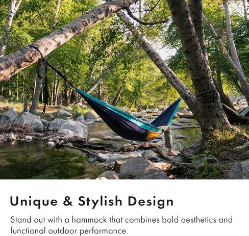 WHTE MOSS Suparpine I Hammock for Camping with Straps Included (Deep Blue, Single) in Saudi Arabia