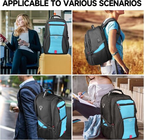 50L Travel Backpack, Extra Large Backpack, Laptop Backpack for Men, big Backpack, Water Resistant TSA Approved Business Work College School Computer Bag with USB Port, Fits 17 Inch Laptops in Saudi Arabia