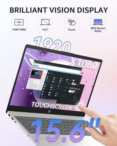 HP 2025 تم تحديث 15.6 "FHD Touchscreen Business Business Captop ، Intel I7-1355U (64GB RAM | 2TB SSD) ، مفتاح COPILOT ، لوحة المفاتيح الرقمية ، كاميرا الويب ، Windows 11 PRO ، WIFI 6 & Bluetooth مع SXK Excessory Kit in Kuwait