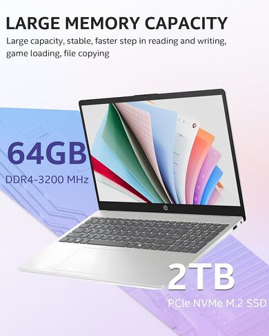 HP 2025 تم تحديث 15.6 "FHD Touchscreen Business Business Captop ، Intel I7-1355U (64GB RAM | 2TB SSD) ، مفتاح COPILOT ، لوحة المفاتيح الرقمية ، كاميرا الويب ، Windows 11 PRO ، WIFI 6 & Bluetooth مع SXK Excessory Kit in Kuwait