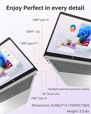 HP 2025 تم تحديث 15.6 "FHD Touchscreen Business Business Captop ، Intel I7-1355U (64GB RAM | 2TB SSD) ، مفتاح COPILOT ، لوحة المفاتيح الرقمية ، كاميرا الويب ، Windows 11 PRO ، WIFI 6 & Bluetooth مع SXK Excessory Kit in Kuwait