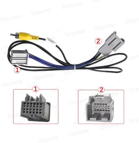 12pin t-harness لعام 2014 GM GMC Chevrolet Silverado Tahoe Colorado GMC Sierra Yukon Buick الاحتفاظ بمصنع OEM المصنع الخلفي للنسخ الاحتياطي العكسي موصل محول الفيديو in Kuwait