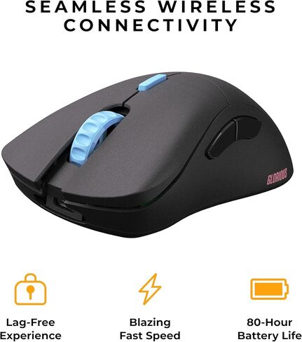 MODEL GOMRIOUS D FORGE LIMITED EDITION Black Gaming Mouse Wireless ، وملحقات ألعاب الكمبيوتر الشخصي ، و Gamer Mouse ، و Superlight 58G ، و 6 أزرار قابلة للبرمجة ، وعمر بطارية 80 ساعة ، ومستشعر 19 كيلو ، قابلة لإعادة الشحن (متجدد) in Kuwait