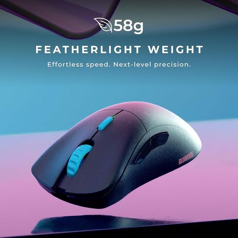 MODEL GOMRIOUS D FORGE LIMITED EDITION Black Gaming Mouse Wireless ، وملحقات ألعاب الكمبيوتر الشخصي ، و Gamer Mouse ، و Superlight 58G ، و 6 أزرار قابلة للبرمجة ، وعمر بطارية 80 ساعة ، ومستشعر 19 كيلو ، قابلة لإعادة الشحن (متجدد) in Kuwait