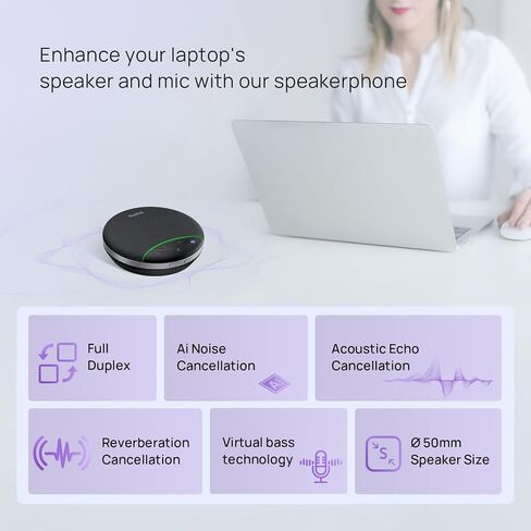 Yealink SP92 SPEALERPHOPHIPHIPER مع مكبر صوت مؤتمر DONGLE وميكروفون تقليل الضوضاء الكامل 20 ساعة استدعاء بدلة التصميم اللاسلكية 278G لغرفة اجتماعات 4-6 in Saudi Arabia
