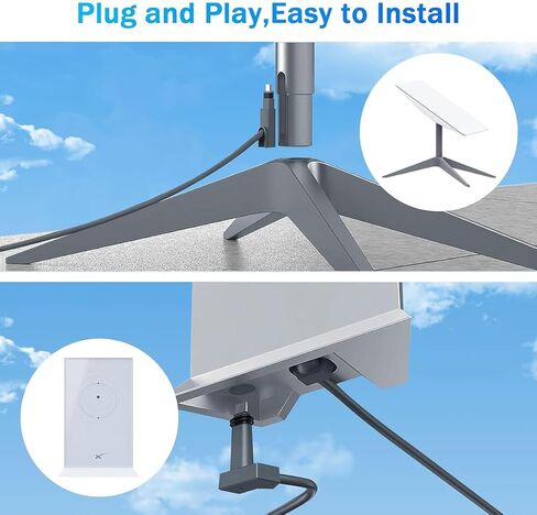كابل استبدال لنظام STAR Gen2 V2 الأقمار الصناعية ، متوافق مع Starlink مستطيلة البقرة ، موصل Cat5e من النوع D ، كابل متين في الهواء الطلق (118.11 ، بوصة) in Kuwait