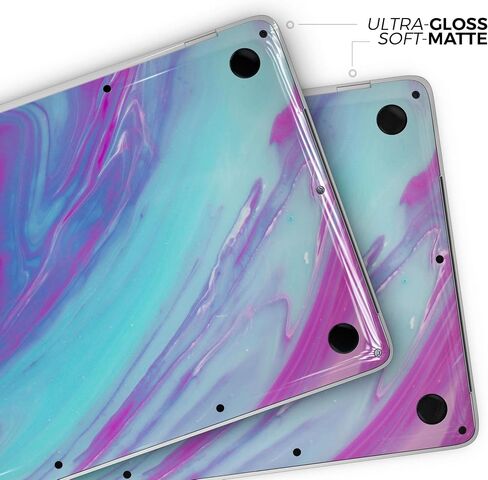 المحيط الوردي الأزرق الزرقاء V32 غلاف كامل للجسم مقاوم للخدش صائق البشرة متوافق مع MacBook 13 "Air M1 (A2337) in Saudi Arabia