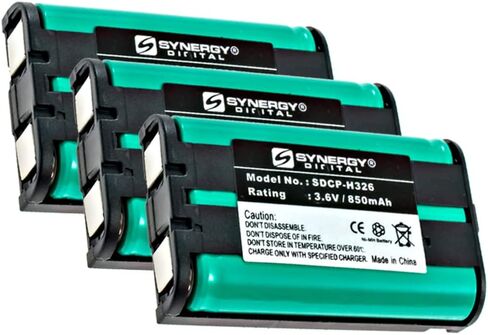 Synergy Digital Panasonic Type 29 Cordless Phone Battery-Pack Combo-Pack تشمل: 3 × بطاريات SDCP-H326 in Saudi Arabia