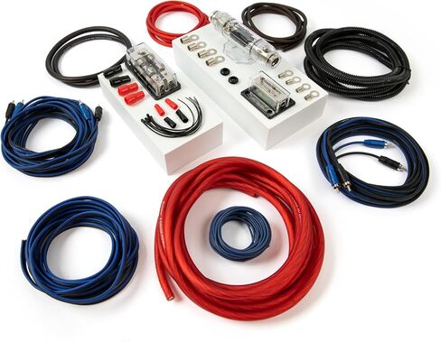 4 Gauge Amp Wiring Kit by InstallGear - Complete Subwoofer Wiring Kit with Power, Ground, RCA Cables - Soft Touch CCA Cable Set for Amplifier Installation - 17ft Length in Saudi Arabia