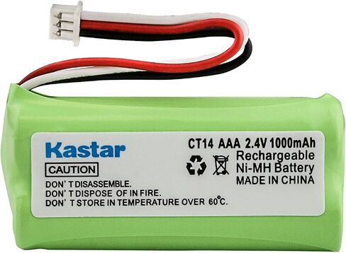 Kastar 2-Pack 2.4V 1000mAh Ni-MH Battery Replacement for Plantronics 80639-01 Cordless Phone, Plantronics 81087-01 Cordless Phone, Plantronics CT14 Cordless Phone, Plantronics CT15 Cordless Phone in Saudi Arabia