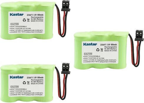 KASTAR 1-PACK 2/3AA 3.6V 800MAH NI-MH استبدال بطارية Sony BP-T14 BP-T16 BP-T22H BT-T16 CLT8800 PP57 SPP-111 SPP-SPP-205 SPP-205 SPP250 SPP-25 in Kuwait