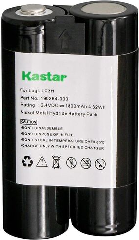 Kastar 1-Pack 2.4v 1800mah nimh battery استبدال Logitech 190264-0000 ، L-LC3 H-AA ، L-LC3H-AA Battery ، Logitech LX 700 LX700 ، URC-LX700 ، M-BAK89B ، RNH-006-1.8 ، 967418-0403 MOUSE MOUSE in Saudi Arabia