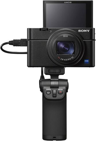 Sony Cyber-Shot RX100 VII RX100M7 4K Digital Camera DSC-RX100M7G Vlogging Shooting Grip Bundle with Sony VCT-SGR1 Grip Tripod + Triple Battery + 64GB Memory Card + Deco Gear Case and Kit Accessories in Saudi Arabia
