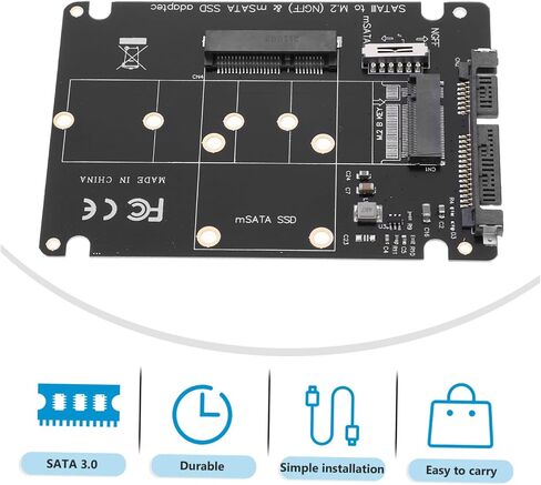 Popetpop M.2 B-Key و MSATA SSD ADAPTER للملحقات أجهزة سطح المكتب عالية السرعة in Saudi Arabia