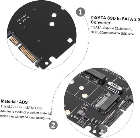 Popetpop M.2 B-Key و MSATA SSD ADAPTER للملحقات أجهزة سطح المكتب عالية السرعة in Saudi Arabia