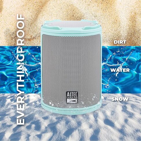 Altec Lansing - HydraMotion Wireless Bluetooth Speaker with 360 Degree Sound, Portable IP67 Waterproof for Outdoors, Shockproof, Snowproof, Everything Proof, 12 Hour Playtime (Black) in Kuwait